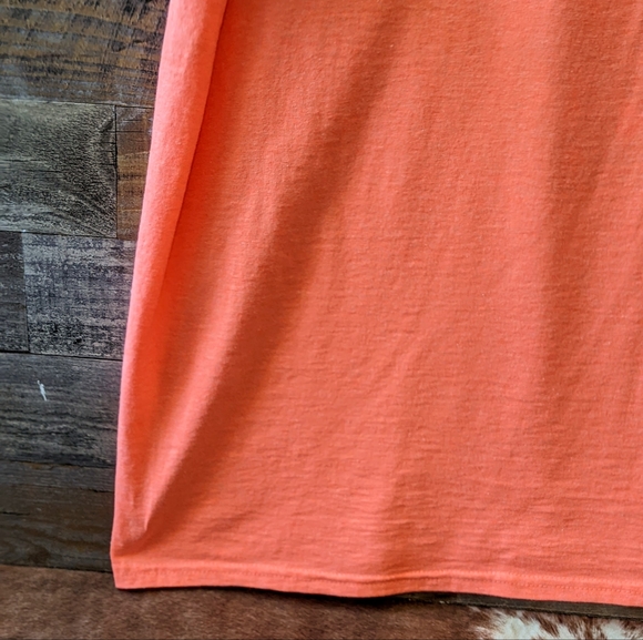 Girlie Girl Originals Coral W/Animal Print Screen print Cross Tee - Picture 11 of 12